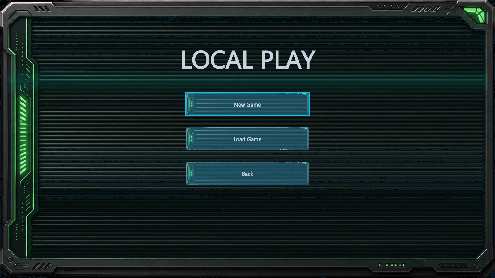 Contract Hunters screenshot: Shared Local Play Menu