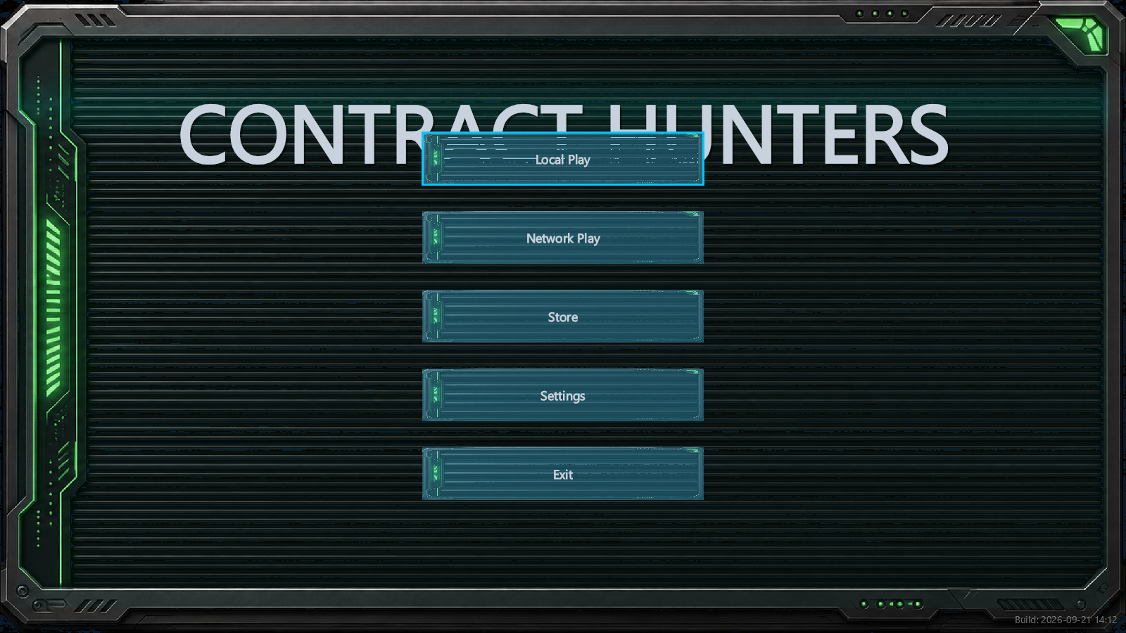 Contract Hunters screenshot: Shared Main Menu
