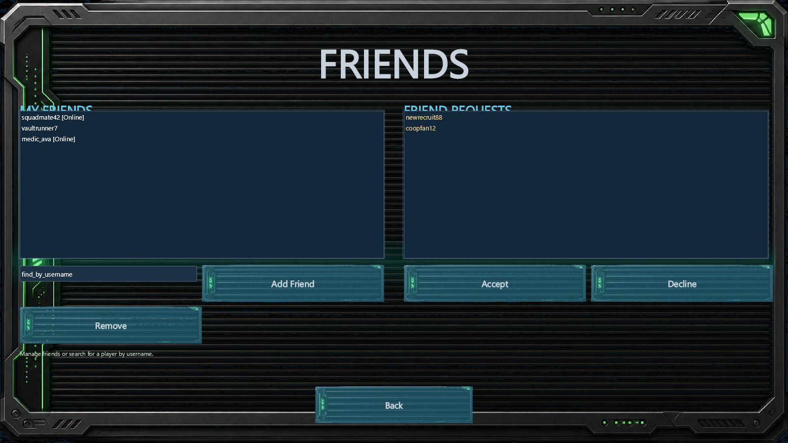 Contract Hunters screenshot: Shared Network Friends